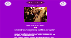 Desktop Screenshot of capriccioensemble.com