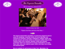 Tablet Screenshot of capriccioensemble.com